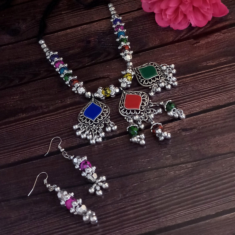 Jeweljunk Multicolour Navratri Special Necklace Set