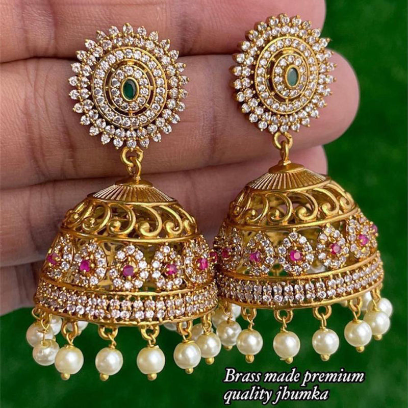 Gold-Plated Classic Jhumkas Earrings – Silvermerc Designs