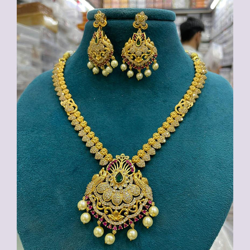 Ad stone necklace set sale with price