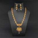 Kriaa Gold Plated Pota Stones Long Necklace Set