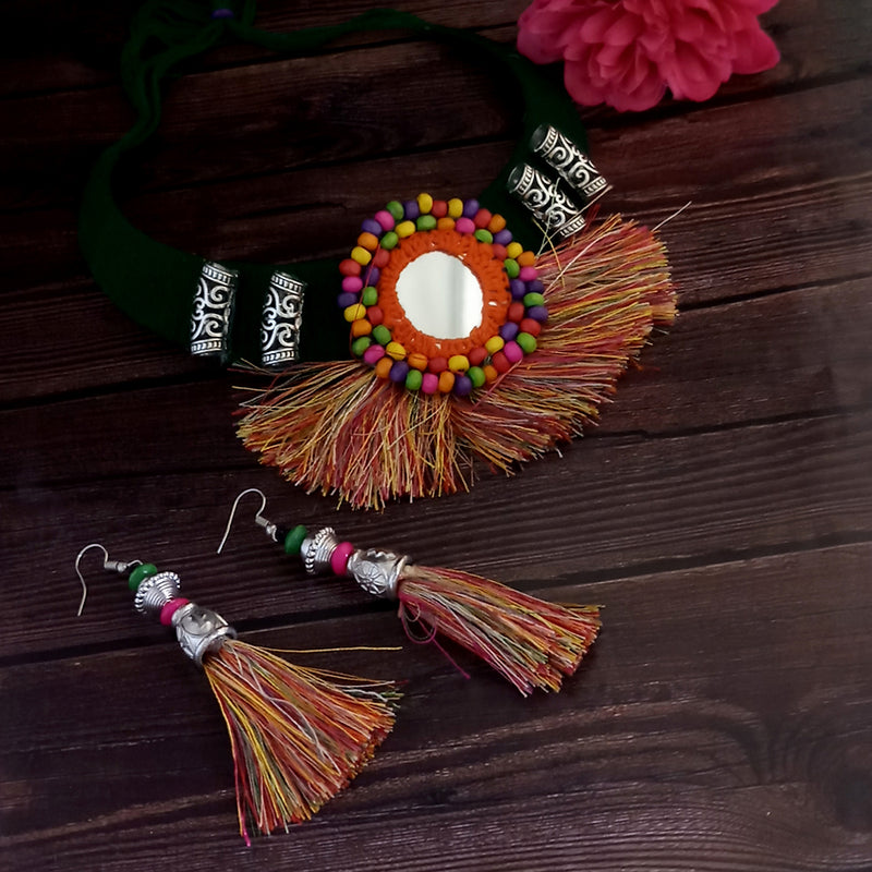 Jeweljunk Multicolour Navratri Special Necklace Set