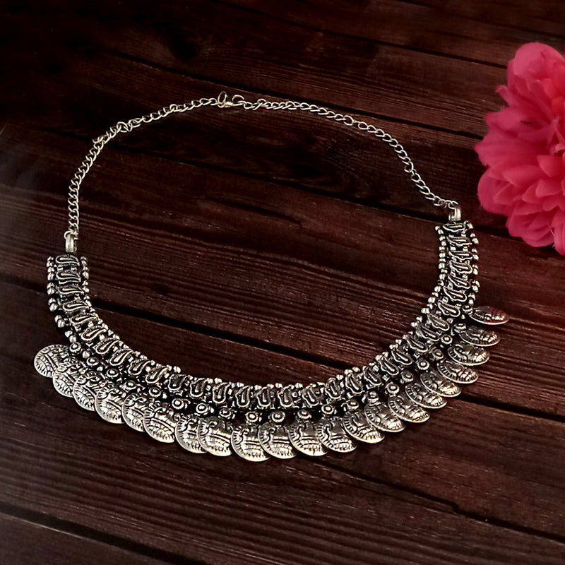 Jeweljunk  Navratri Special Oxidised Plated Necklace