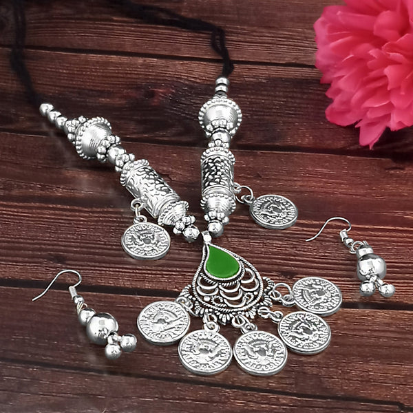 Jeweljunk Navratri Special Oxidised Plated Necklace set