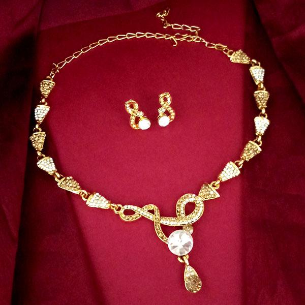 Kriaa Gold Plated Austrian Stone Necklace Set