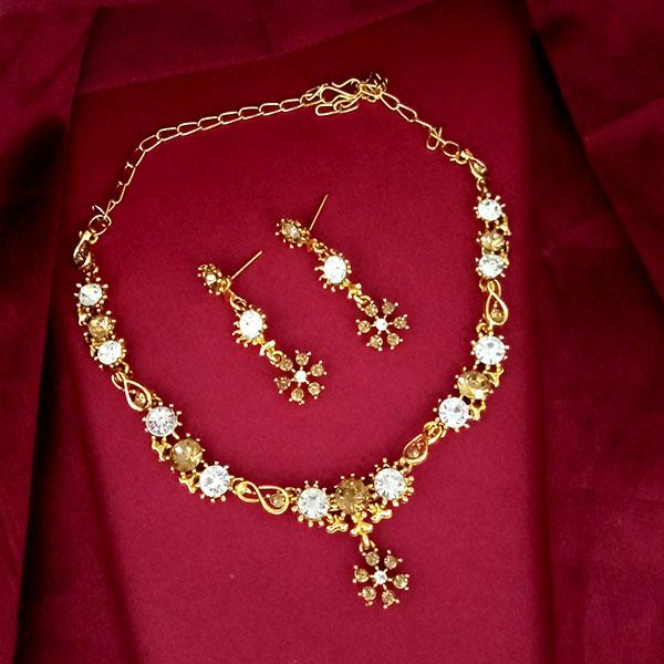 Kriaa Gold Plated Austrian Stone Necklace Set