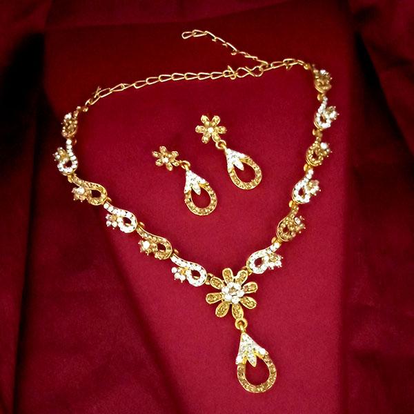 Kriaa Gold Plated Austrian Stone Necklace Set