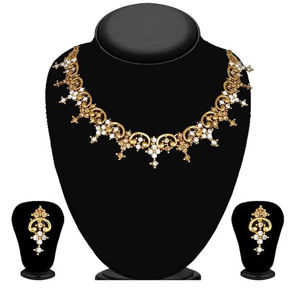 Kriaa Gold Plated Austrian Stone Necklace Set