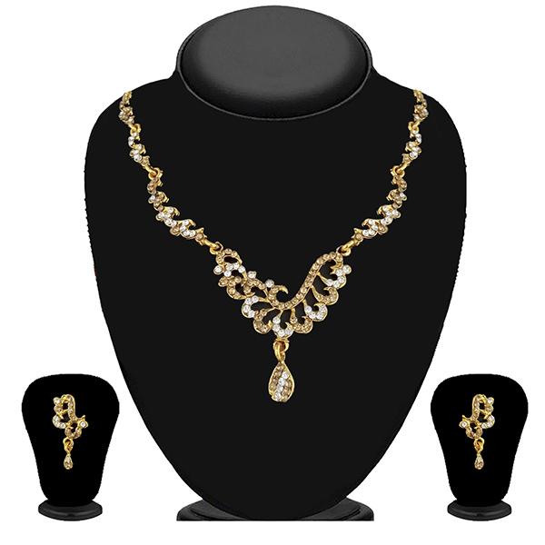 Kriaa Gold Plated Austrian Stone Necklace Set