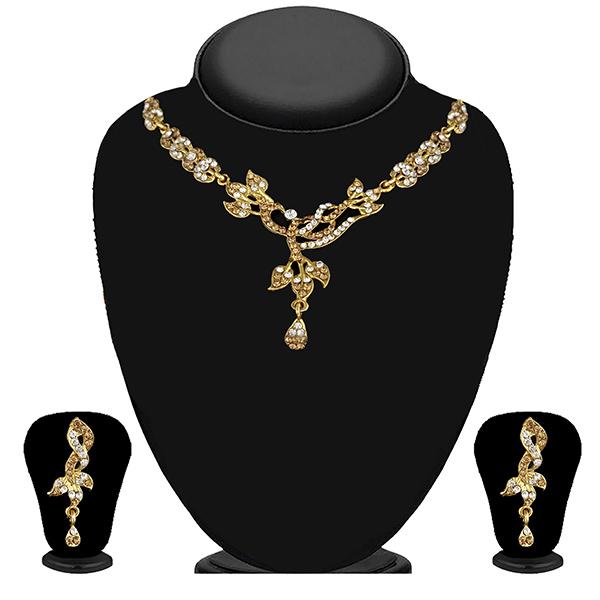 Kriaa Gold Plated Austrian Stone Necklace Set