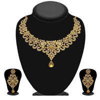 Kriaa Gold Plated Austrian Stone Necklace Set