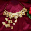 Kriaa Gold Plated Austrian Stone Necklace Set