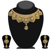 Kriaa Gold Plated Austrian Stone Necklace Set