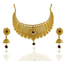 Kalyai Forming Look Gold Plated Stone Necklace Set