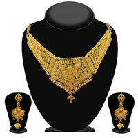 Kalyani Forming Look Gold Plated Stone Necklace Set