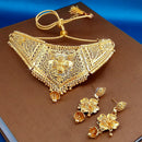 Kalyani Forming Look Gold Plated Stone Necklace Set