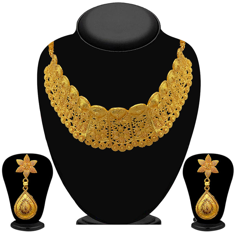 Kalyani Forming Gold Plated Traditional Designer Necklace & Earring Set
