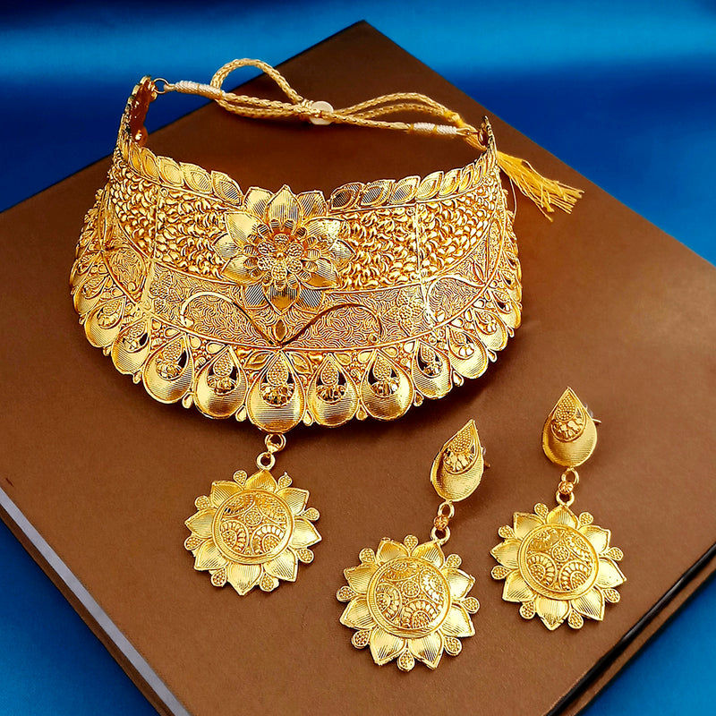 Kalyani Forming Gold Plated Traditional Designer Necklace & Earring Set