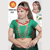 SNERA Gold Plated Kundan Stone Bridal Set