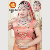 SNERA Gold Plated Kundan Stone Bridal Set