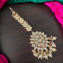 SNERA Gold Plated Kundan Stone & Pearl  Maang Tikka