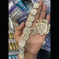 SNERA Gold Plated Kundan & Pearl  Sheeshphool / Headband For Women - 11151053