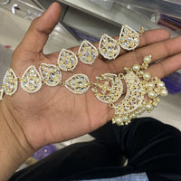 SNERA Gold Plated Kundan & Pearl  Sheeshphool / Headband For Women - 11151060