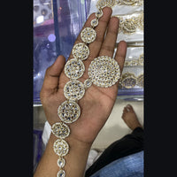 SNERA Gold Plated Kundan & Pearl  Sheeshphool / Headband For Women - 11151063