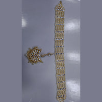 SNERA Gold Plated Kundan & Pearl  Sheeshphool / Headband For Women - 11151064