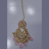 SNERA Gold Plated Kundan Stone & Pearl  Maang Tikka