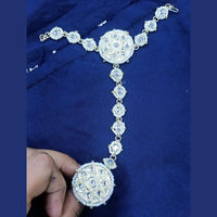 SNERA Gold Plated Kundan Stone Chain Hand Panja