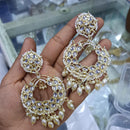 SNERA Gold Plated designer Kundan Stone Dangler Earrings