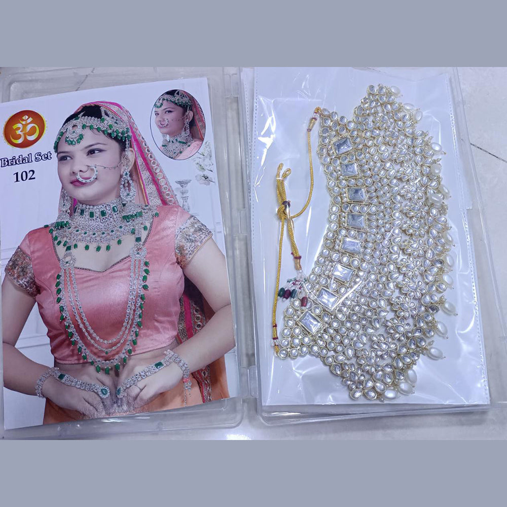 SNERA Gold Plated Kundan Stone Choker Necklace Set