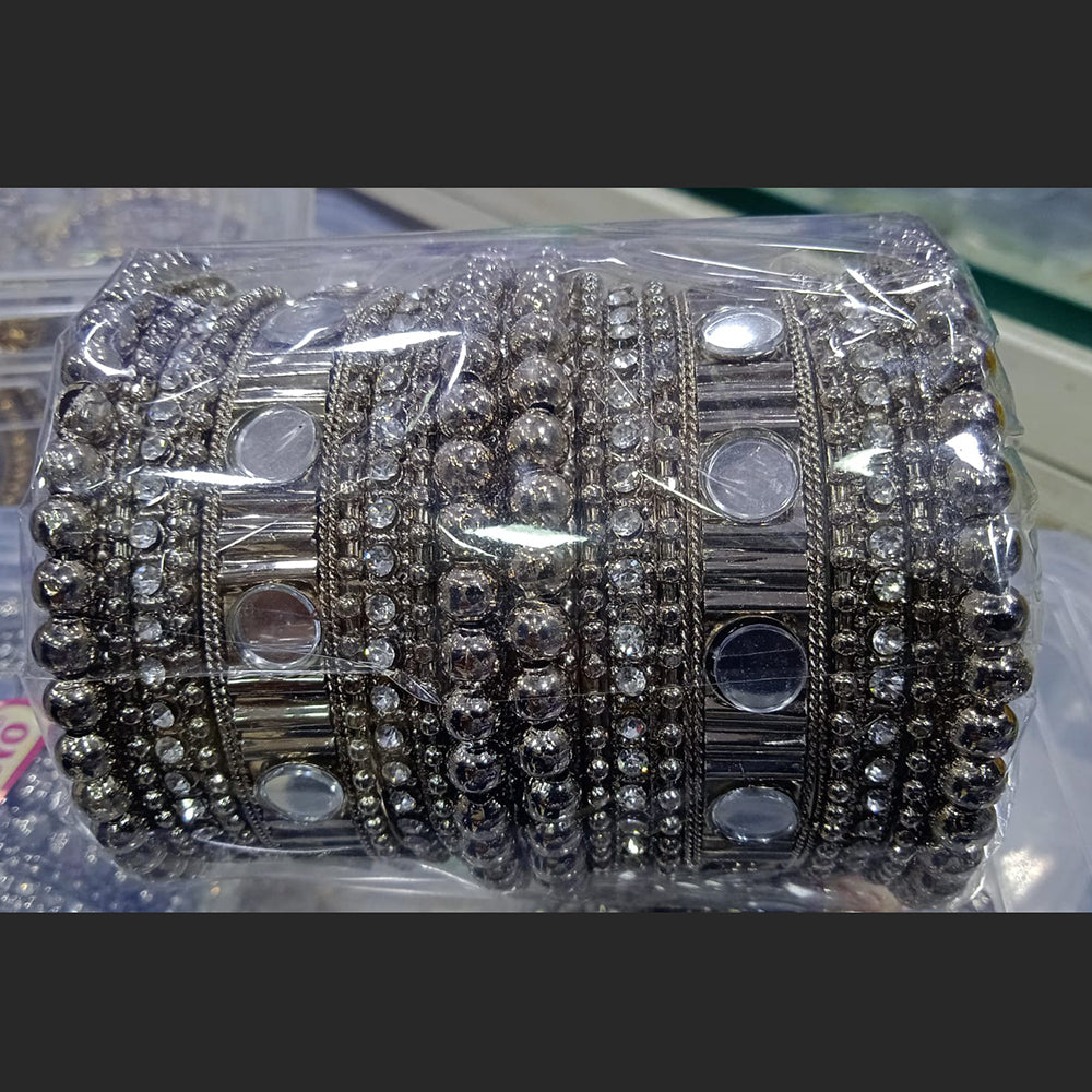 SNERA Silver Plated Mirror Bangle Set