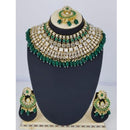 SNERA Gold Plated Kundan Stone & Beads Necklace Set