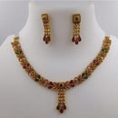 SNERA Gold Plated Kundan Stone Necklace Set