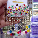 SNERA Gold Plated designer Pota Stone Dangler Earrings