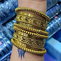 SNERA Gold  Plated Bangle Set
