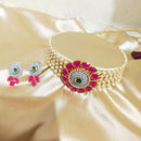 SNERA Gold Plated Meenakari And Kundan Necklace Set