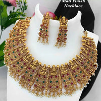 SNERA Gold Plated Pota Stone Choker Necklace Set