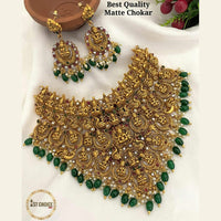 SNERA Gold Plated Pota Stone Choker Necklace Set