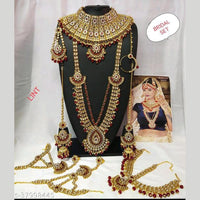 SNERA Gold Plated Pota  Stone Bridal Set