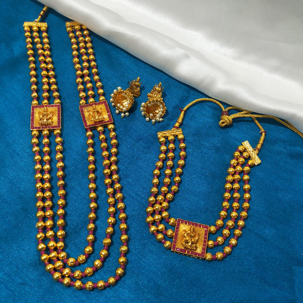 SNERA Gold Plated Pota Stone Bridal Set