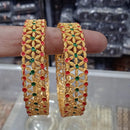 SNERA Gold Plated Meenakari Bangle Set