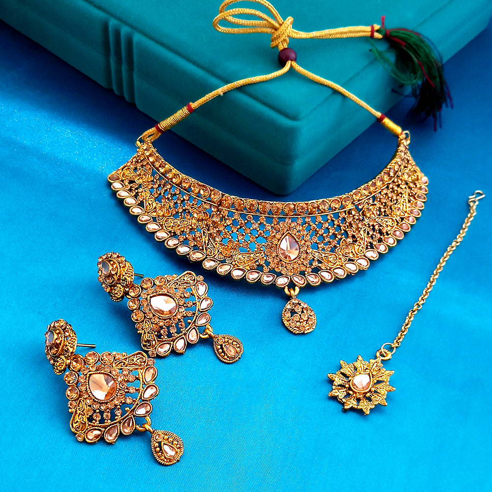 JD Arts Austrian Stone Choker Necklace Set