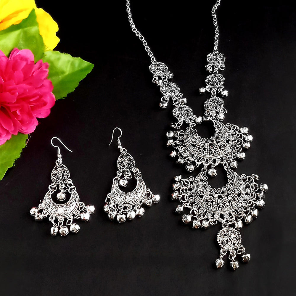 Sanjana Jewellers Oxidised Necklace Set