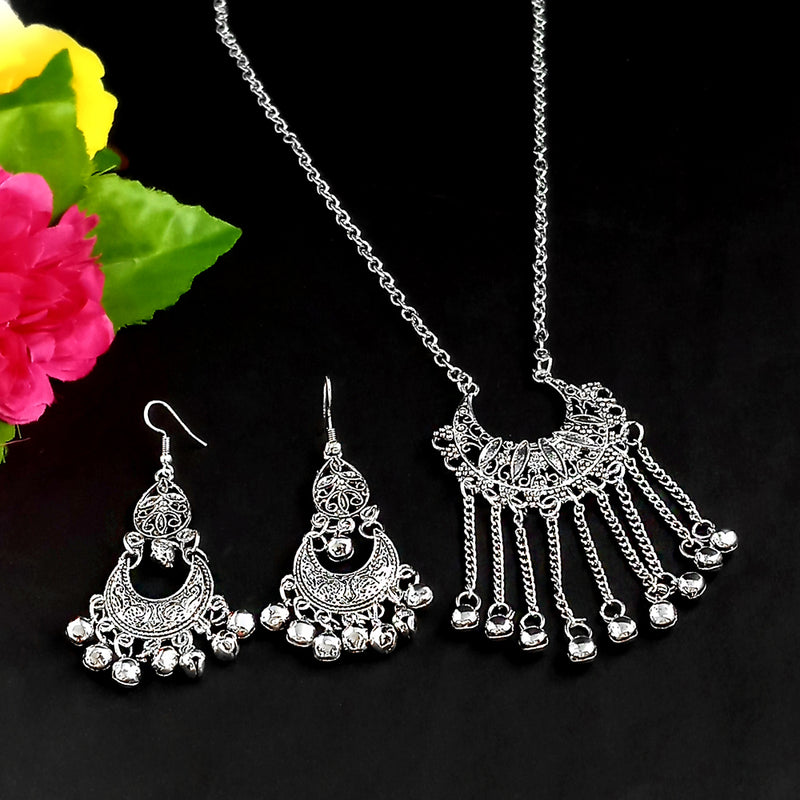 Sanjana Jewellers Oxidised Necklace Set