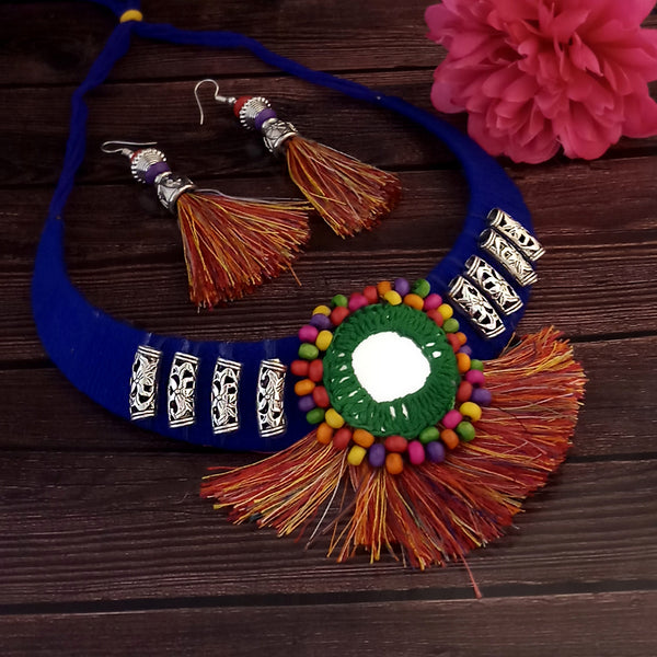Jeweljunk  Navratri Special  Oxidised Plated Multicolor Necklace set