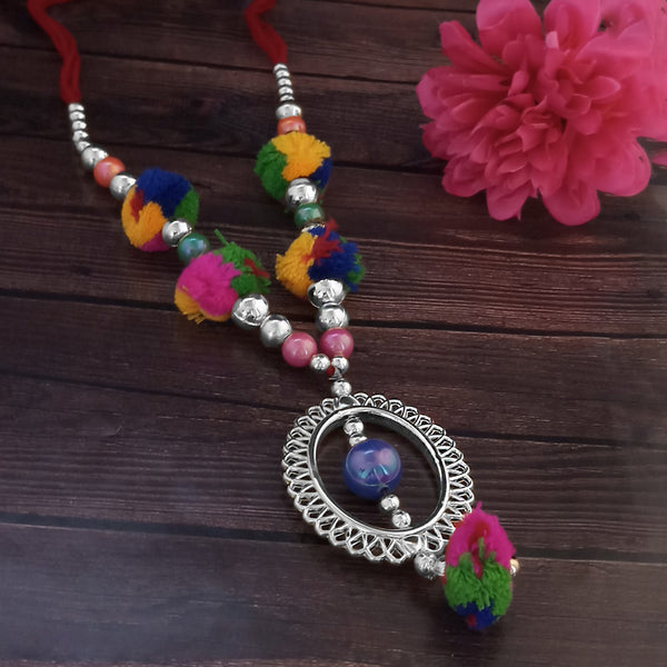 Jeweljunk Navratri Special Oxidised Plated Multicolour Necklace