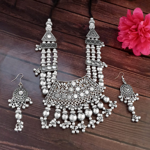 Jeweljunk Navratri Special Oxidised Plated Necklace set