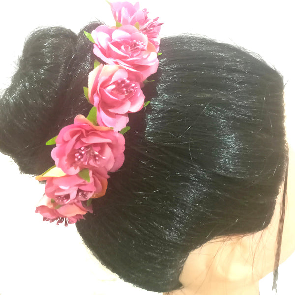 Kavyas Kreation Designer Floral Hair Brooch - 11191005PK